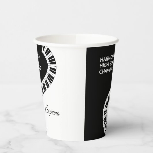 Persoonlijke Chorus Name Piano Music Singer Papieren Bekers (Links)