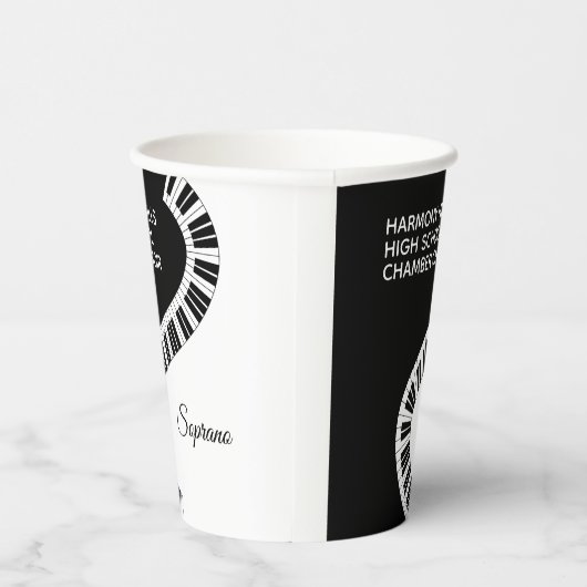 Persoonlijke Chorus Name Piano Music Singer Papieren Bekers (Rechts)