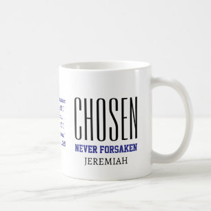 Persoonlijke CHOSEN NEVER FORSAKEN Christelijk  Koffiemok