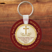 Persoonlijke Christelijke cadeaus voor pastor, vri Sleutelhanger (Voorkant)
