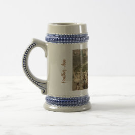 Persoonlijke christelijke familietafeldecoratie bierpul