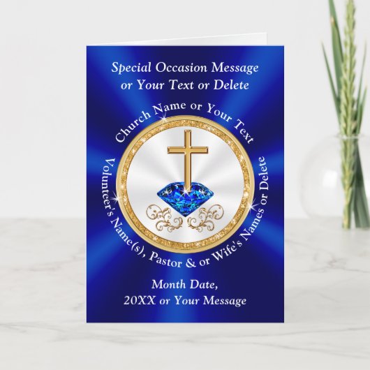 Persoonlijke christelijke kaarten voor predikanten (Voorkant)