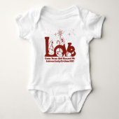 Persoonlijke Christelijke kerstfeestdagen Romper (Voorkant)