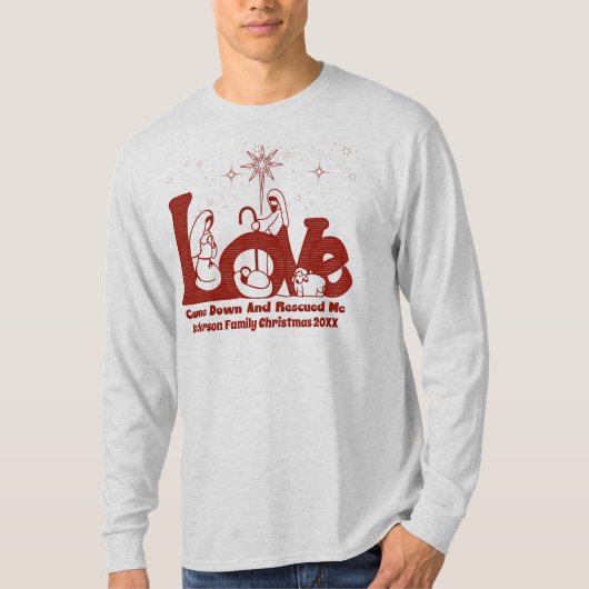 Persoonlijke Christelijke kerstfeestdagen T-shirt (Voorkant)