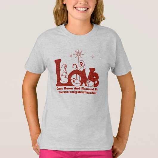 Persoonlijke Christelijke kerstfeestdagen T-shirt (Voorkant)