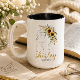 Persoonlijke christelijke Mijn God, Uw God Zonnebl Tweekleurige Koffiemok