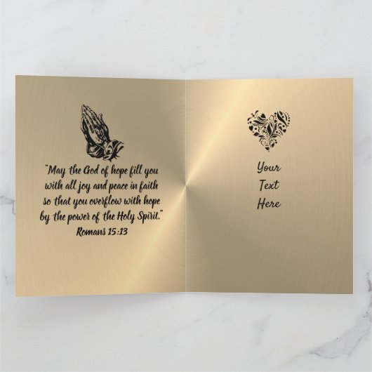 Persoonlijke Christelijke verjaardagskaart voor vr Kaart (Binnen)