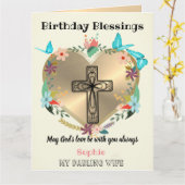 Persoonlijke Christelijke verjaardagskaart voor vr Kaart (Gele Bloem)