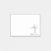 Persoonlijke christelijke woorden kruis post-it® notes (Voorkant)