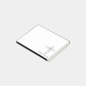 Persoonlijke christelijke woorden kruis post-it® notes (Schuin)