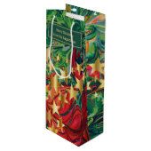 Persoonlijke CHRISTMAS STARS Wijn Cadeautas (Voorkant Gekanteld)