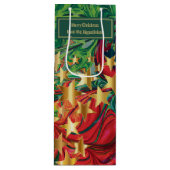 Persoonlijke CHRISTMAS STARS Wijn Cadeautas (Voorkant)