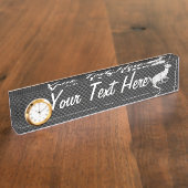 Persoonlijke chroom met een diepere koolstofvezel naambordje (Zijkant)