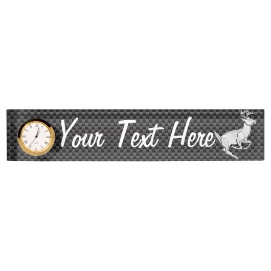 Persoonlijke chroom met een diepere koolstofvezel naambordje (Voorkant)