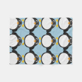 Persoonlijke Chubby Penguin Fleece Deken (Voorkant (Horizontaal))