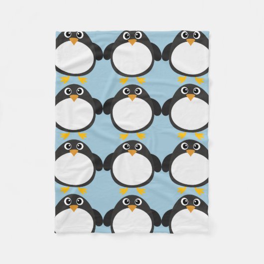 Persoonlijke Chubby Penguin Fleece Deken (Voorkant)