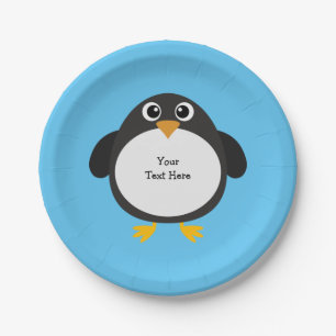 Persoonlijke Chubby Penguin Papieren Bordje