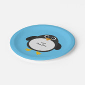Persoonlijke Chubby Penguin Papieren Bordje (Gekanteld)
