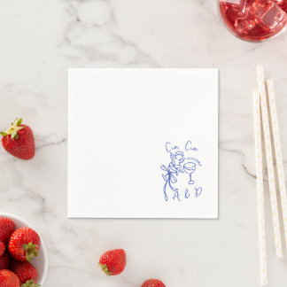 Persoonlijke Cin Cin Cherub Cupido Handgetekend  Servet