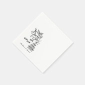 Persoonlijke Cin Cin Cherub Cupido Handgetekend  Servet (Hoek)