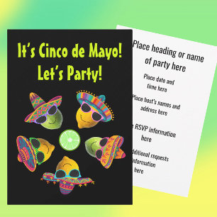 Persoonlijke Cinco de Mayo Feestje Citroen Limoen  Kaart