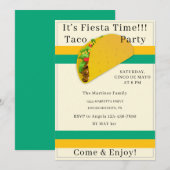 Persoonlijke Cinco de Mayo Taco Feest Uitnodiging (Voorkant / Achterkant)