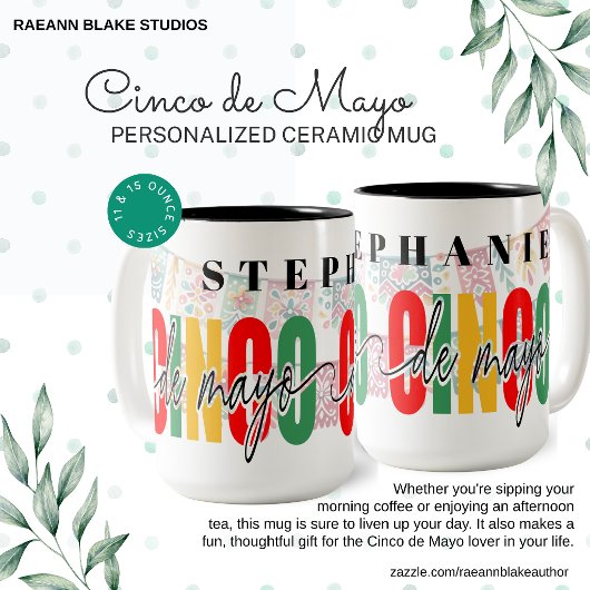 Persoonlijke Cinco de Mayo Tweekleurige Mok