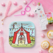 Persoonlijke Circustent Papieren Bordje (Feest)