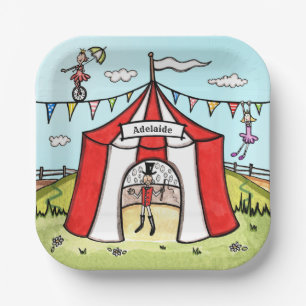 Persoonlijke Circustent Papieren Bordje