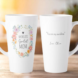 Persoonlijke Citaat Bloemstuk Moederdag Moeder van Latte Mok
