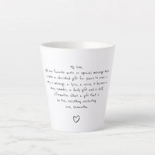 Persoonlijke citaat handgeschreven koffie thee latte mok