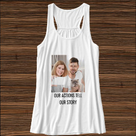 Persoonlijke Citat van Kat Moeder Familie Foto Wit Tanktop