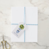 Persoonlijke citroen topiary, chinoiserie  cadeaulabel (Met Touw)