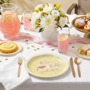 Persoonlijke citroen voor net afgestudeerden papieren bordje