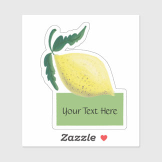 Persoonlijke citroenfruitsticker vinyl gesneden sticker