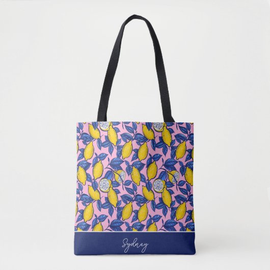 Persoonlijke citroentas tote bag (Voorkant)
