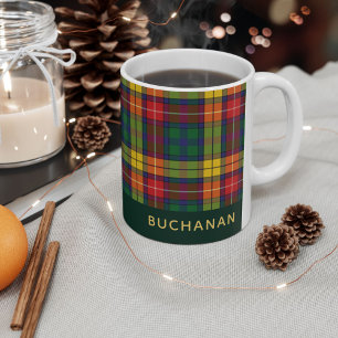 Persoonlijke Clan Buchanan Tartan Plaid Naam Koffiemok