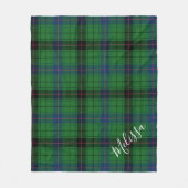 Persoonlijke Clan Davidson Pset Tartan Fleece Deken (Voorkant)
