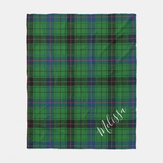 Persoonlijke Clan Davidson Pset Tartan Fleece Deken (Voorkant)