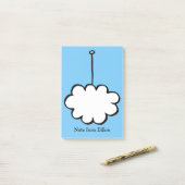 Persoonlijke Cloud on a String Post-it® Notes (Op bureau)