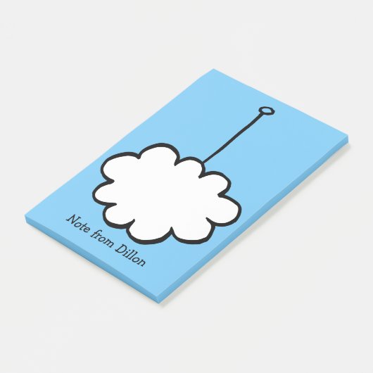 Persoonlijke Cloud on a String Post-it® Notes (Schuin)