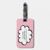 Persoonlijke Cloud op een Touw Bagagelabel (Achterkant verticaal)