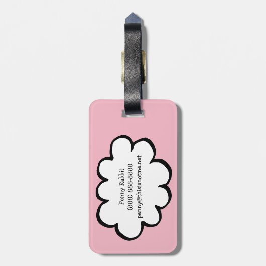 Persoonlijke Cloud op een Touw Bagagelabel (Achterkant verticaal)