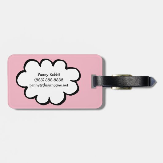 Persoonlijke Cloud op een Touw Bagagelabel (Achterkant horizontaal)