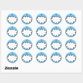 Persoonlijke Cloud op een touwtje Ronde Sticker (Vel)