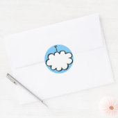 Persoonlijke Cloud op een touwtje Ronde Sticker (Envelop)