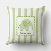 Persoonlijke Clover Olifant Babykamer Kussen (Voorkant)