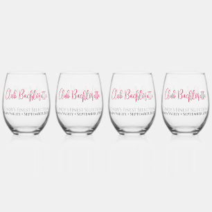 Persoonlijke Club Bachelorette Steelzen Set Wijnglas Zonder Voet