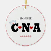 Persoonlijke CNA-kerstversiering Keramisch Ornament (Voorkant)