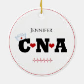 Persoonlijke CNA-kerstversiering Keramisch Ornament (Achterkant)